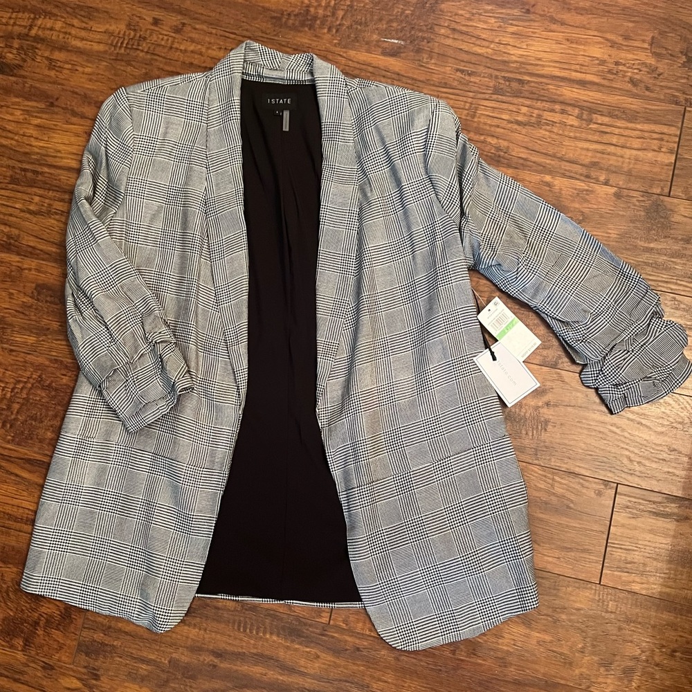1. STATE BLAZER ✨ size: Large, color: black and white houndstooth 🖤🤍